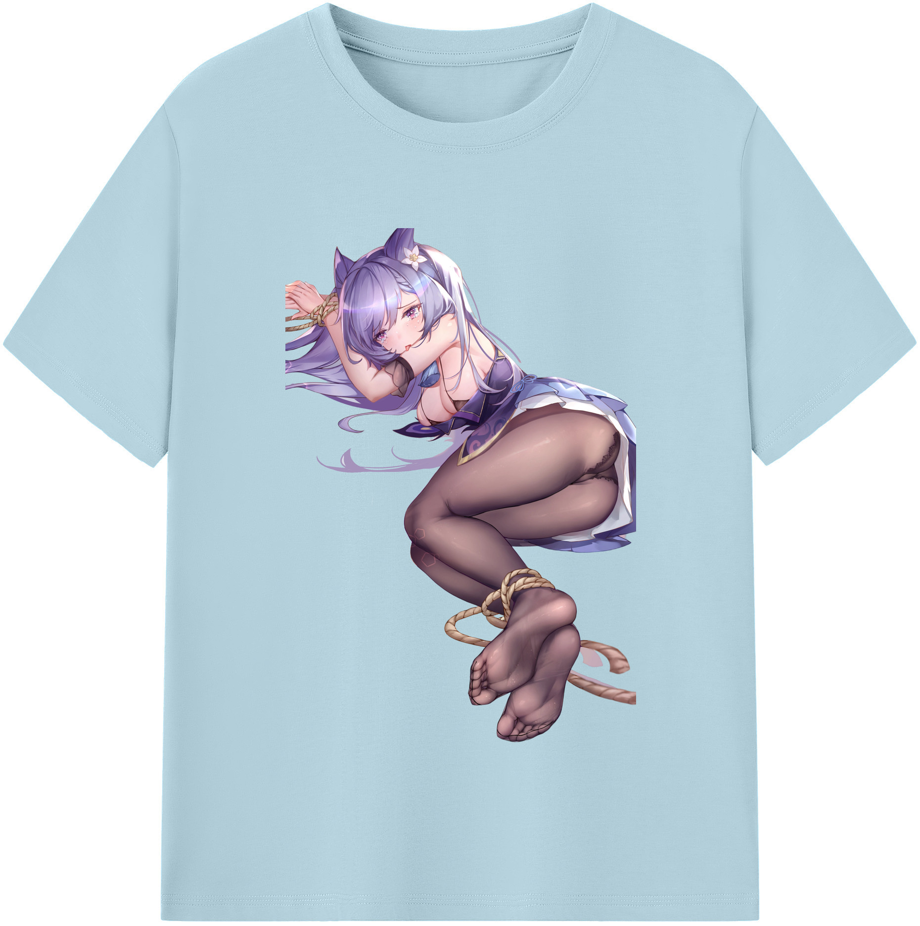 げんし神 刻晴 こくせい genshin Kokusei 綿100％半袖Tシャツ（フロントプリント）